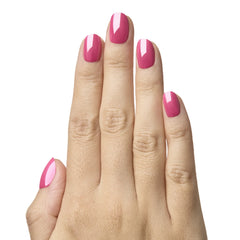 Hot Pink Chrome - Press On | Extra Short | Round
