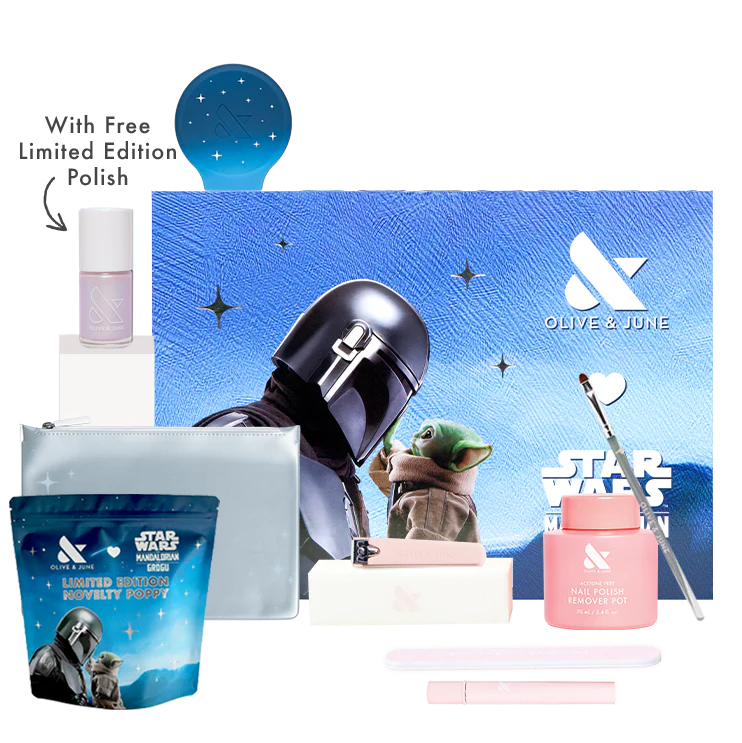The Star Wars: Mandalorian and Grogu Mani System - Choose 6 Polishes + Free Purple Puka Polish