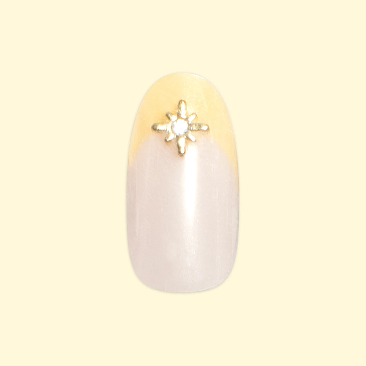 Starburst Gem Glazed Butter French - Press On | Medium | Oval