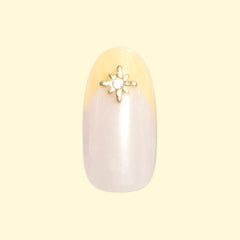 Starburst Gem Glazed Butter French - Press On | Medium | Oval