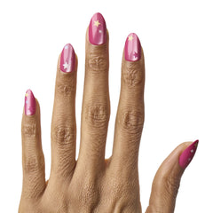 Star Fuchsia Velvet - Press On | Medium | Almond