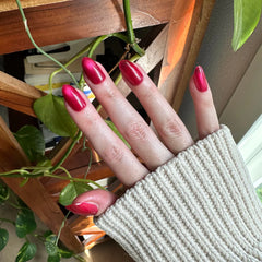 Magenta Velvet - Press-On | Medium | Oval