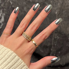 Mirror Chrome - Press-On | Short | Round