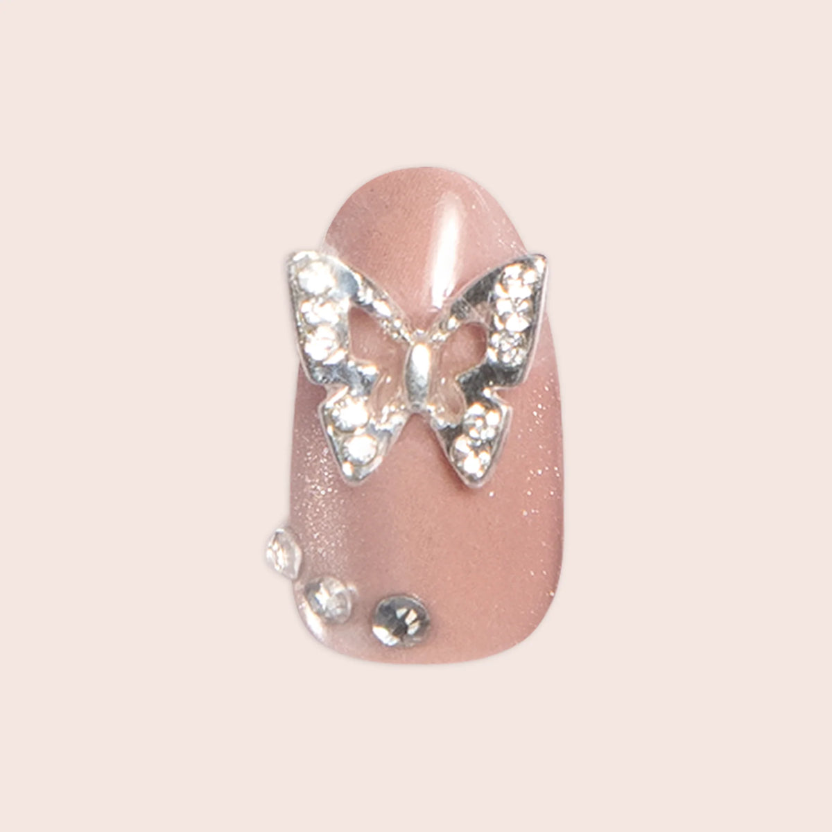 Illusion French Butterfly - Press On | Medium | Oval