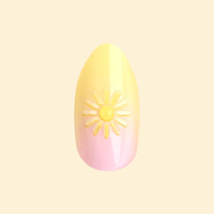 Puffy Sun Gradient - Press On | Medium | Almond