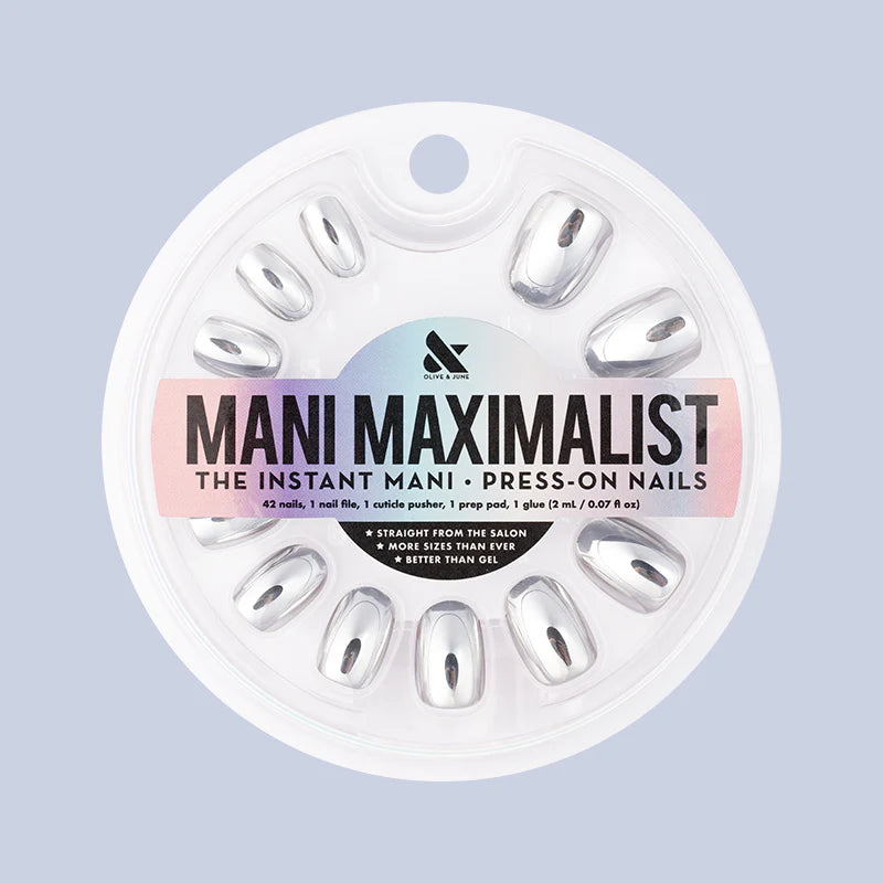 Mirror Chrome - Press-On | Extra Short | Round