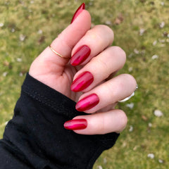 Magenta Velvet - Press-On | Medium | Oval